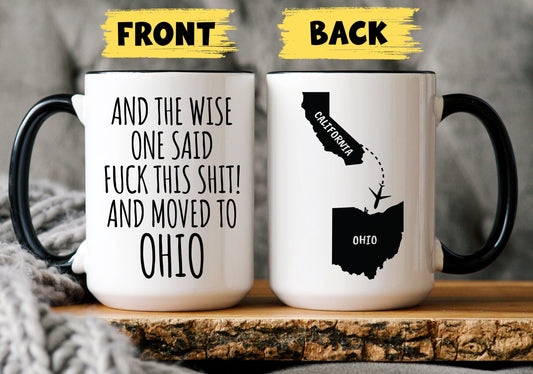 Relocating to Ohio Gift, Moving to Ohio, Ohio Gift, Moving Away Gift, Going Away, New Job Ohio, Ohio State Coffee Mug, Shifting to Ohio Gift