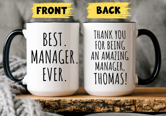 Personalized Manager gift, Office Manager Appreciation, Best Manager Ever Gift, Manager Thank You, Manager Coffee Mug, Christmas Manager