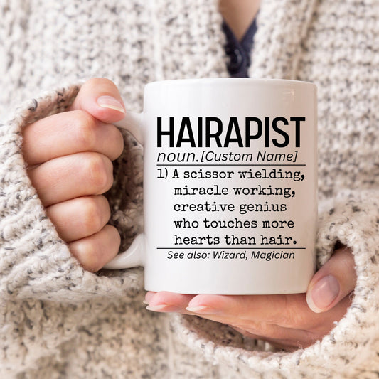 Custom Hairapist Definition Gift, Thank you Hairstylist, Hairdresser Appreciation Gift, Salon Owner Gift, New Hair Stylist, Cosmetology Gift