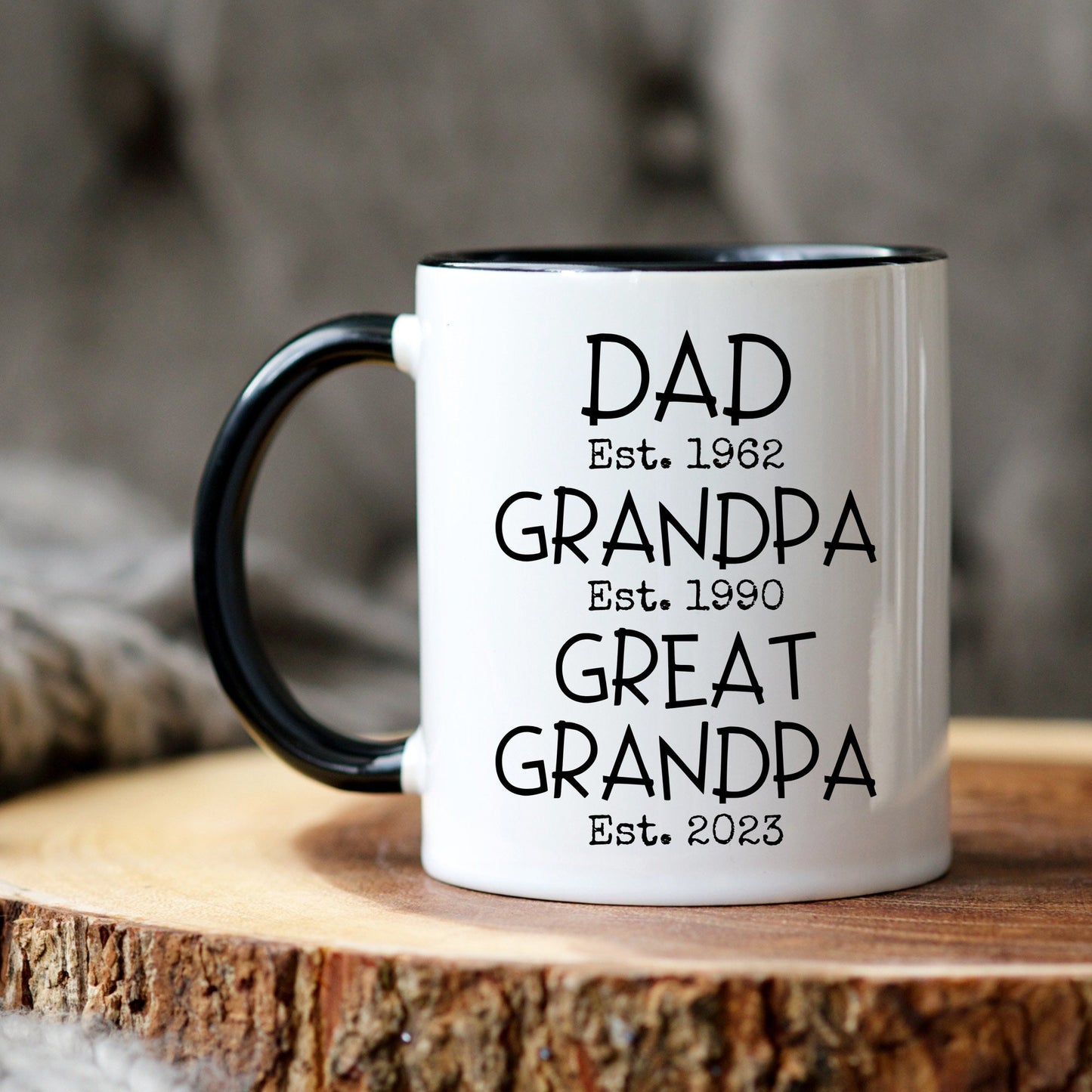 Personalized Great Grandpa Est, Great Grandpa Mug, Dad to great grandpa, New Great Grandpa, Great Grandpa reveal, Great Grandfather Gift