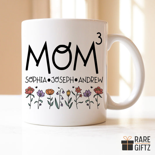 Personalization Mama Of Three Mug, Mother Of Three Gift, New Mom Gift, Mother's Day Gift, Custom Mom Of 3, Three Kids Names Mug, Baby Shower