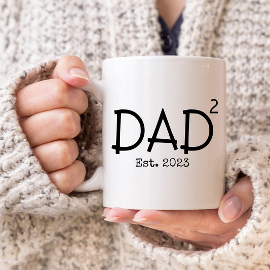 Second Child Birth Gift, Father's day gift, Custom Dad of Two Mug, Best dad ever gift, Funny Dad 2 Mug, Dad Again Reveal, Second baby reveal