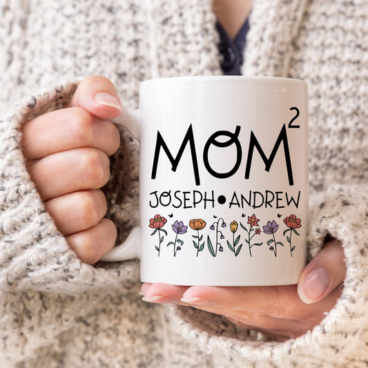 Personalization Mama Of Two Mug, Mother Of Two Gift, New Mom Gift, Mother's Day Gift, Pregnancy Announcement, Mom Of 2, Custom kids name Mug