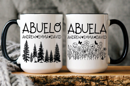 Personalized Abuelo Abuela, Abuelo Abuela from Grandkids Granddaughter Gift, Grandkids Name Gift, Abuelo Father's Day, Abuela Mother's Day