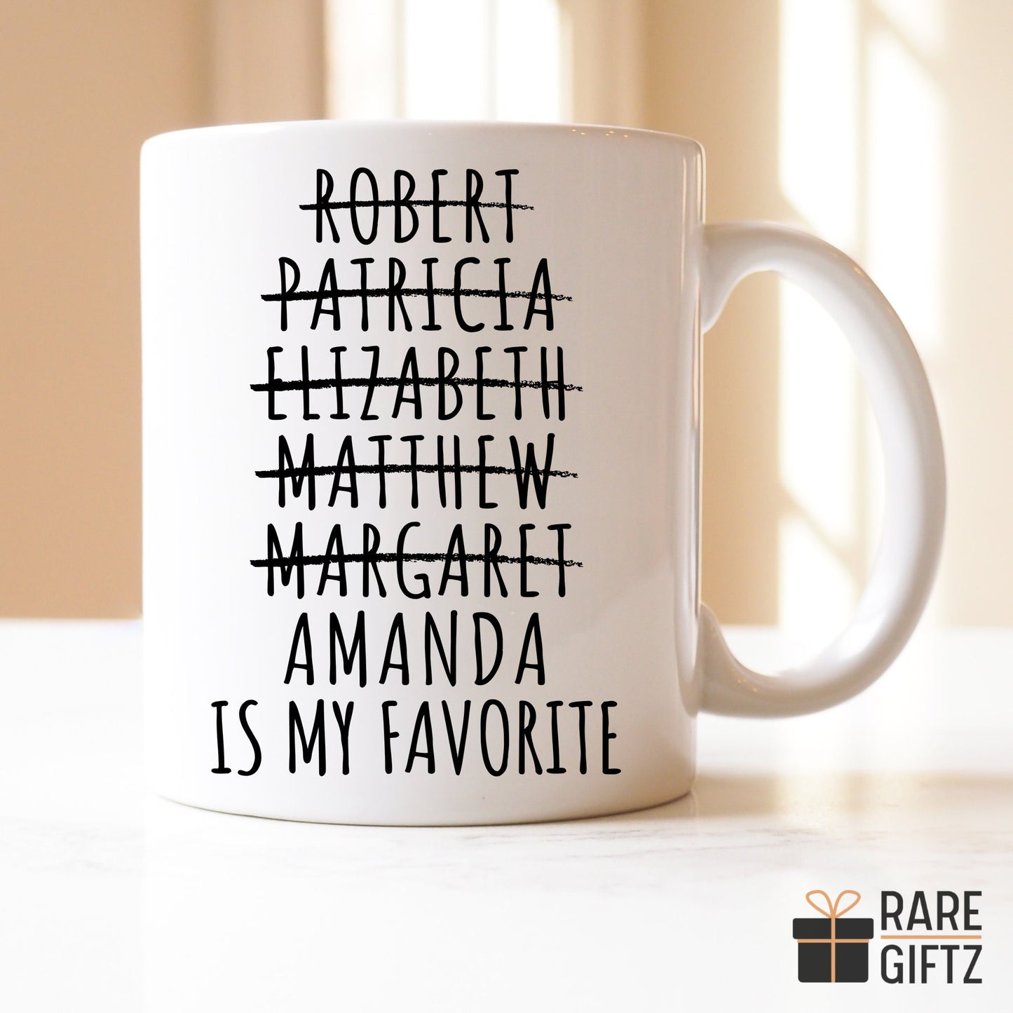 Funny Favorite Child Mug, Christmas Gift for Mom, Custom Mom Gift, Favorite Son, Favorite Daughter, Gift from Daughter, Favorite Child Mug