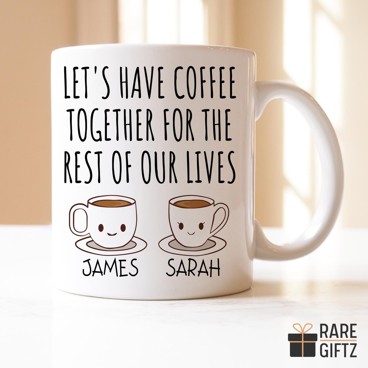 Personalized Coffee Together mug, Custom Couple, Valentine Couple Gift, His and Hers Gift, Wedding Anniversary Gift, Boyfriend Girlfriend
