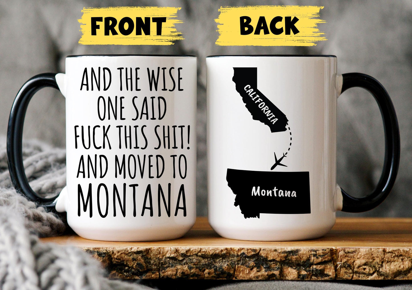 Montana Relocating Gift, Moving to Montana Mug, Personalized Montana Gift, Coworker Moving Away, Colleague Montana Relocation Present