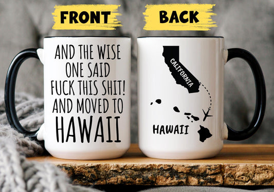 Relocating to Hawaii Gift, Moving to Hawaii, Hawaii Gift, Moving Away Gift, Going Away, New Job Hawaii, New State Mug, Custom Relocating