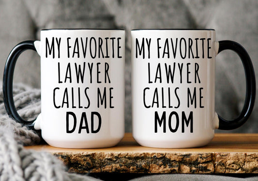Lawyer Mom Dad Mug, Law School Parent Gift, Proud Parents Gift, Law Student Parents Gift, Funny Law Graduation Parents Gift, New Lawyer Gift