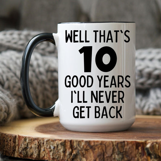 10th Work Anniversary Gift, 10 Years Work Service Gift, 10th Retirement Mug, Ten years Gift, 10 Years of Service, 10 Year Job Anniversary