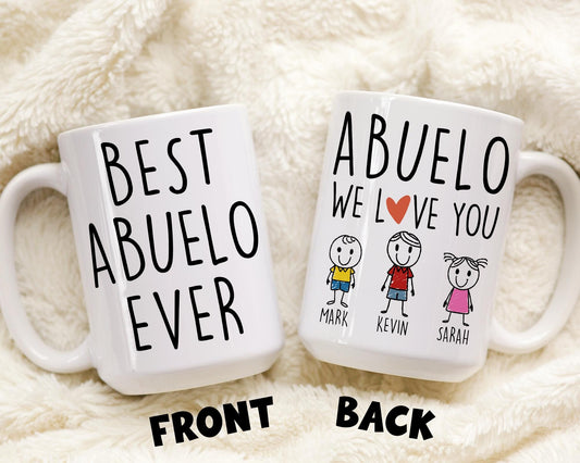 Best Abuelo Mug, Personalized Abuelo Gift, Abuelo Grandkids Name Gift, Promoted To Abuelo Gift, Abuelo Father's Day Gift, Abuelo Christmas