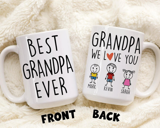 Grandpa Mug, Personalized Grandpa Gift, Grandpa Father's day Mug, Gift For Grandpa from Grandkids, Custom Grandpa Name Mug, Best Grandpa Mug