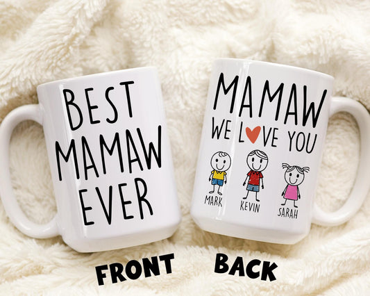 Mamaw Mug, Personalized Mamaw Gift, Mamaw Birthday Christmas Gift, Mamaw Mother's Day Gift, Grandma Mamaw Gift, Granddaughter Grandkids