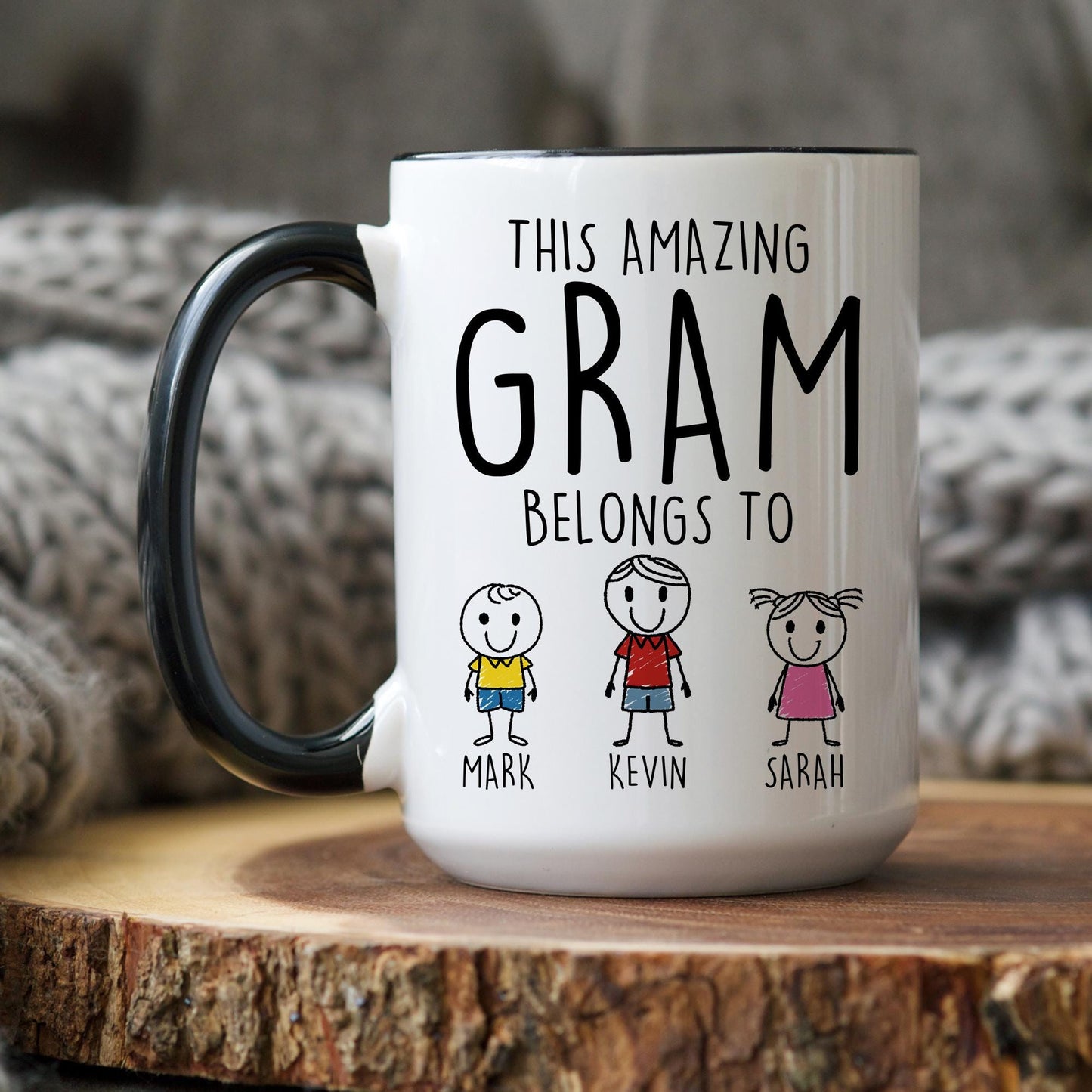 Best Gram Gift, Custom Gram Coffee Mug, Funny Gram Birthday Gift, Gram Christmas Gift, Gram Mother's Day Gift, Granddaughter Grandkids Gift