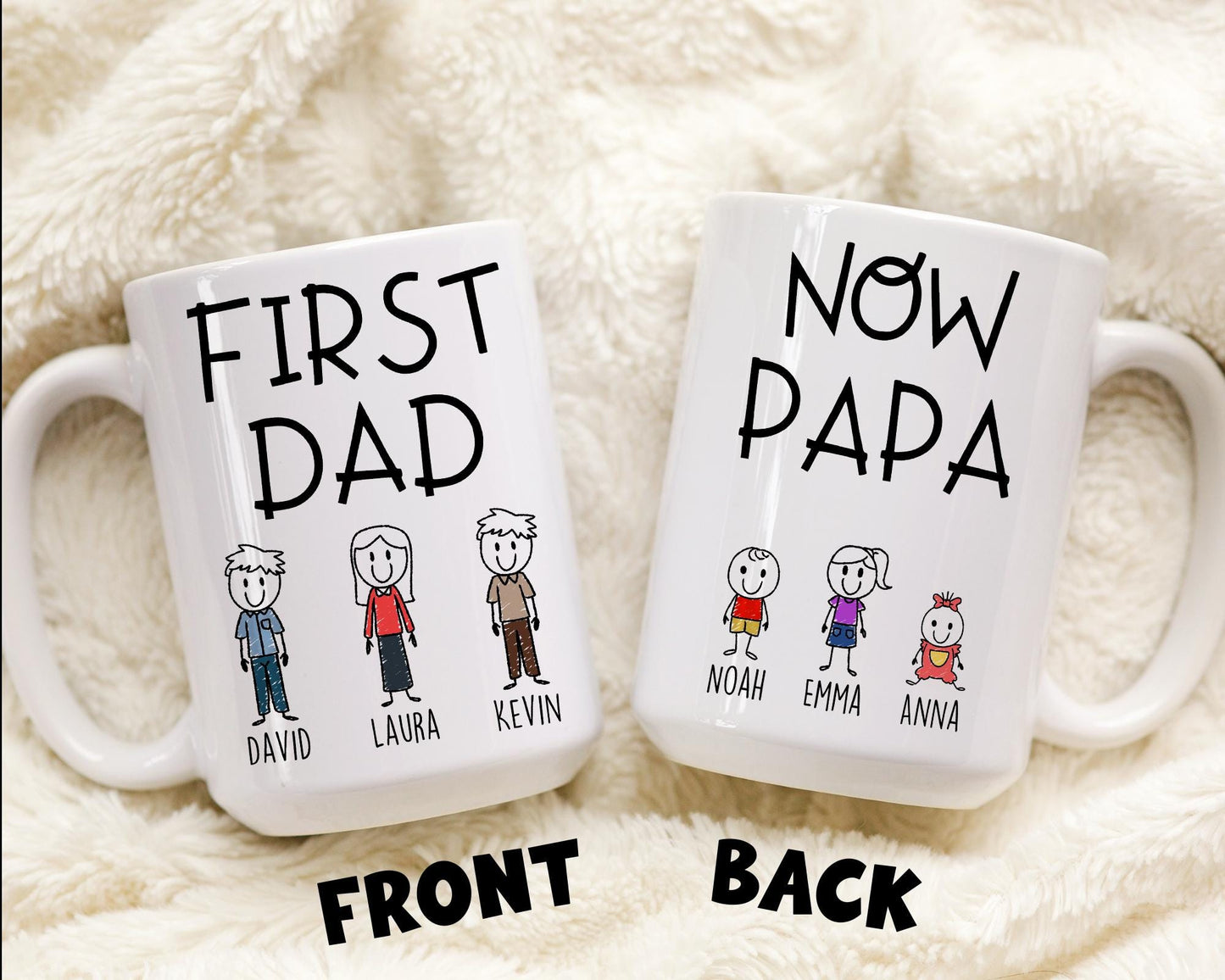 Best Papa Mug, Personalized Papa Gift, Promoted to Papa Gift, Best Papa Gift, Papa Reveal, Papa Father's Day Christmas Gift, Granddaughter