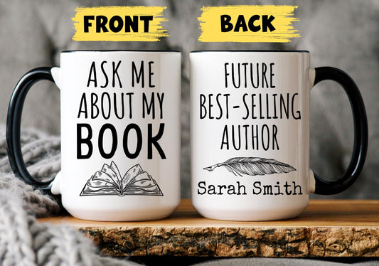 Personalized Author Writer Gift, Author new Book Gift, Writer Coffee Mug, Funny Gift For Authors, Novelist Writer Gift, Story Teller Author