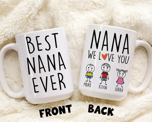 Nana Mug, Personalized Nana Gift, Nana Birthday Christmas Gift, Nana Mother's Day Gift, Grandma Nana Gift, Gift from Granddaughter Grandkids
