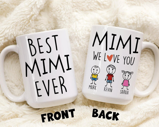 Best Mimi Gift, Custom Mimi Coffee Mug, Funny Mimi Birthday Gift, Mimi Christmas Gift, Mimi Mother's Day Gift, Granddaughter Grandkids Gift