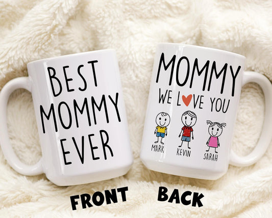 Best Mommy Gift, Personalized Mommy Mug, New Mom Gift, Mommy Mother's Day Gift, Mommy Birthday Present, First Christmas Mommy Gift Kids Name