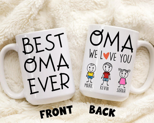 Best Oma Gift, Custom Oma Coffee Mug, Funny Oma Birthday Gift, Oma Christmas Gift, Oma Mother's Day Gift, Granddaughter Grandkids, Oma Again
