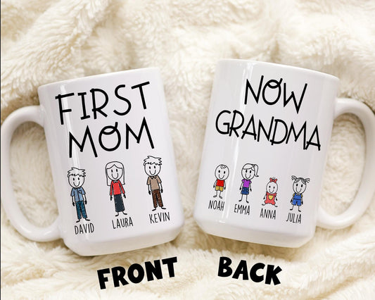 New Grandma Mug, Personalized Grandma Gift, Promoted to Grandma Gift, Best Grandma Gift, Grandma Reveal, Grandma Mother's Day Christmas Gift