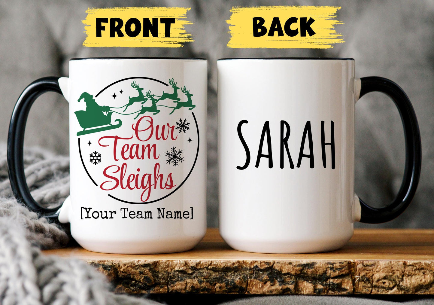 Personalized Team Christmas Mug, Office Christmas Party, Christmas Team Gift, Custom Office Holiday Gift, Coworker Team Appreciation Gift