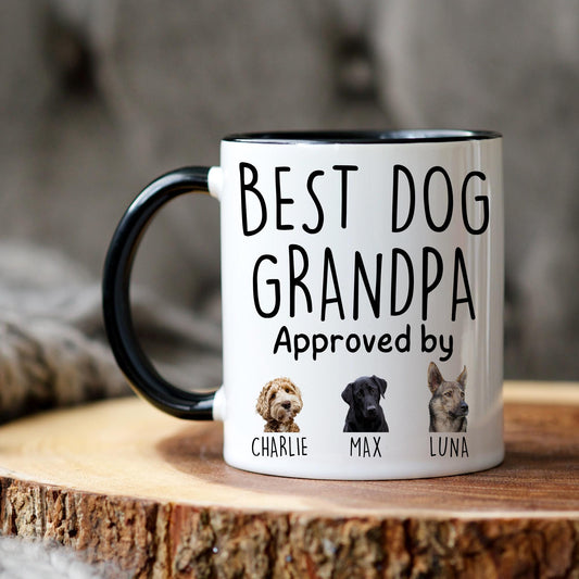 Dog Grandpa Gift, Personalized Dog Grandpa Mug, Custom Dog Photo Gift, Dog Papa Christmas Present, Dog Grandfather's Day Gift, Dog Owner