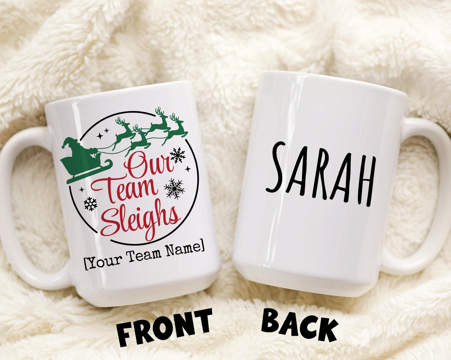 Personalized Team Christmas Mug, Office Christmas Party, Christmas Team Gift, Custom Office Holiday Gift, Coworker Team Appreciation Gift