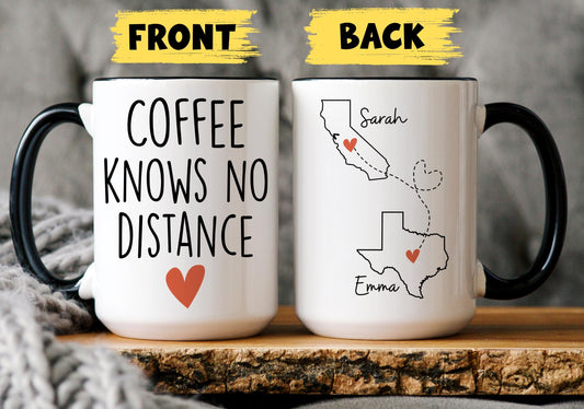 Bestie Personalized Long Distance Friendship, Custom Best Friend Mug Gift, Moving Away Gift, Gift Mother Daughter, Sister Mug Gift, BFF Gift