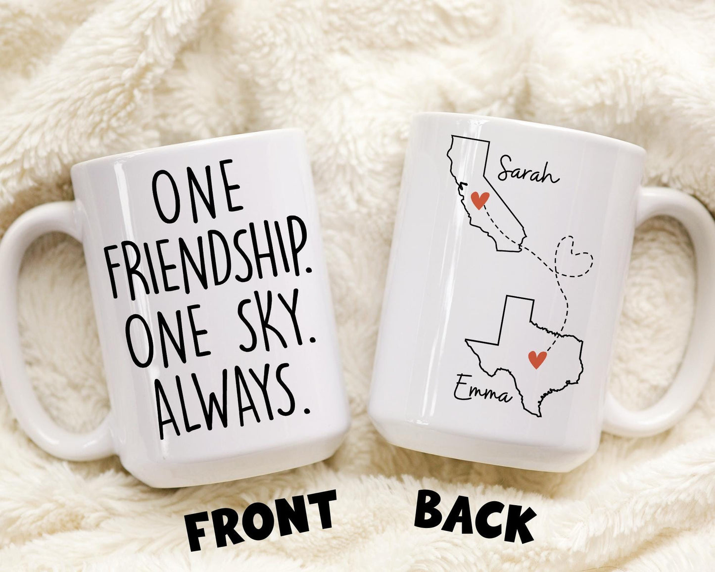 Bestie Long Distance Friend Mug, Personalized Long Distance Friend Gift, Best Friends Birthday, Custom Bestie Friendship, Bestie Birthday
