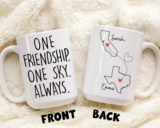 Bestie Long Distance Friend Mug, Personalized Long Distance Friend Gift, Best Friends Birthday, Custom Bestie Friendship, Bestie Birthday