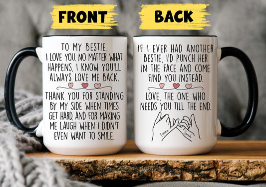 Personalized Bestie Gift, Best Friend Mug, Gift For Friend, Besties Mug, Long Distance Bestie mug, Custom Birthday gift friend, Bff Gift