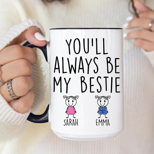 Best Friend Gift, Custom Bestie Coffee Mug, Personalized BFF Gift, Long Distance Friendship Gift, Moving Away Present, Soul Sister Present