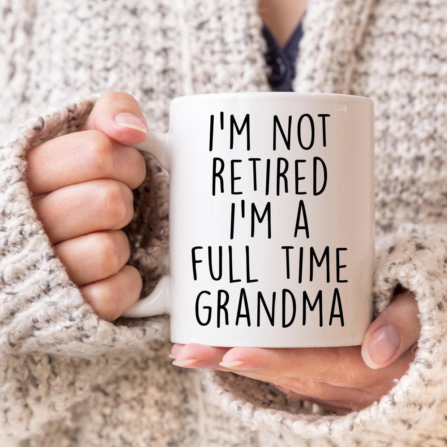 Personalized Grandma mug, Custom Retired Grandma Gift, Funny Retirement Mug, Full Time Grandma Present, Gift for Mother's Day, Christmas