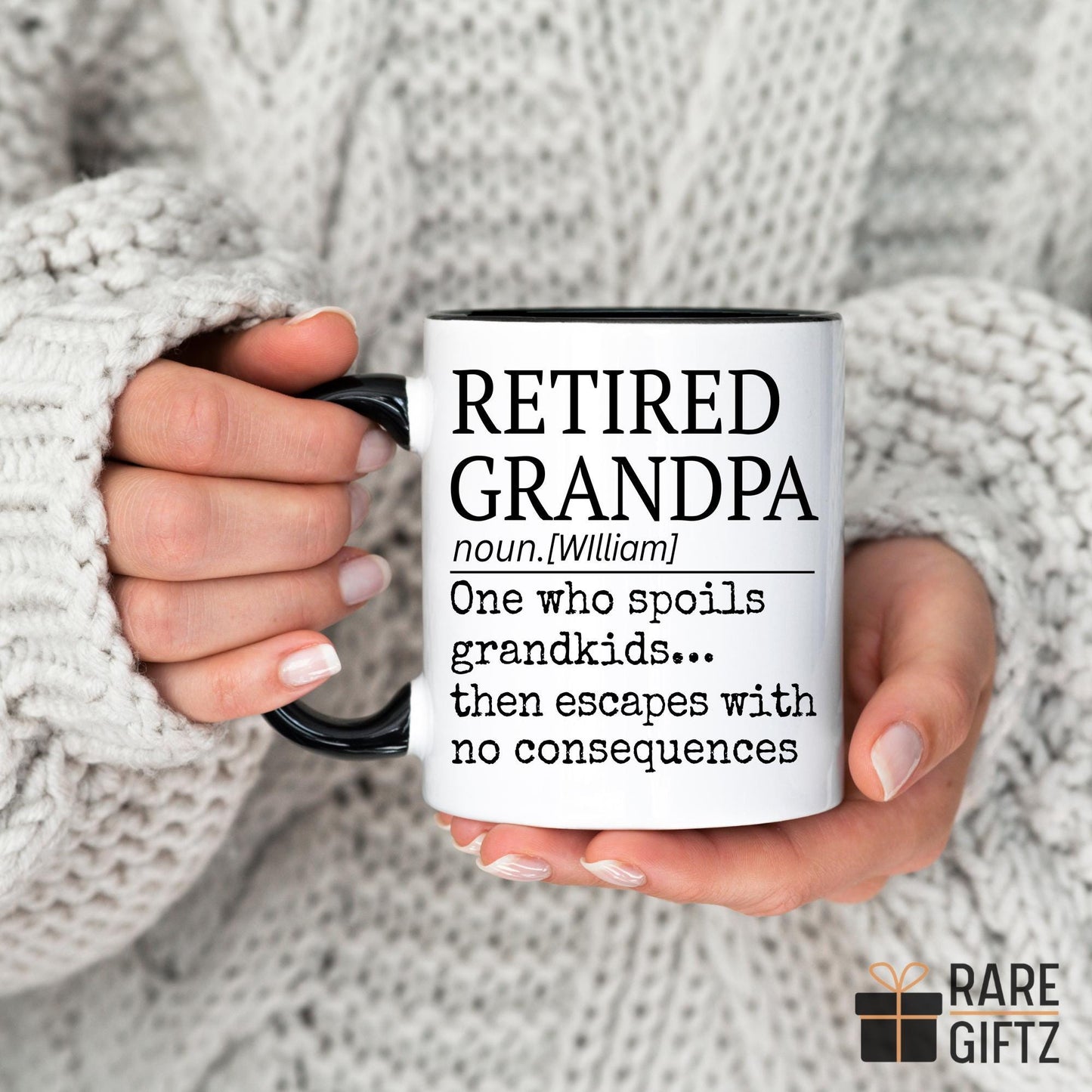 Grandpa Retirement Mug, Retirement Gift for Dad, Funny Dad Retirement Party Gift, Legend Has Retired, Coworker Leaving Gift, Boss Present