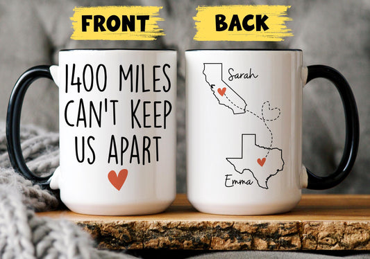 Bestie Gift, Personalized Best Friend mug, Long Distance State To State Gift, Bestie Birthday Present, Bestie Going away Gift, Custom Friend