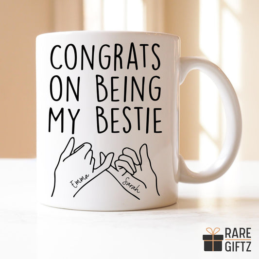 Custom Bestie Mug, Work Friendship Gift, Best Friends Gift, Bestie Birthday Gift, Sister Present, Friendship Present, Custom Bestie Names