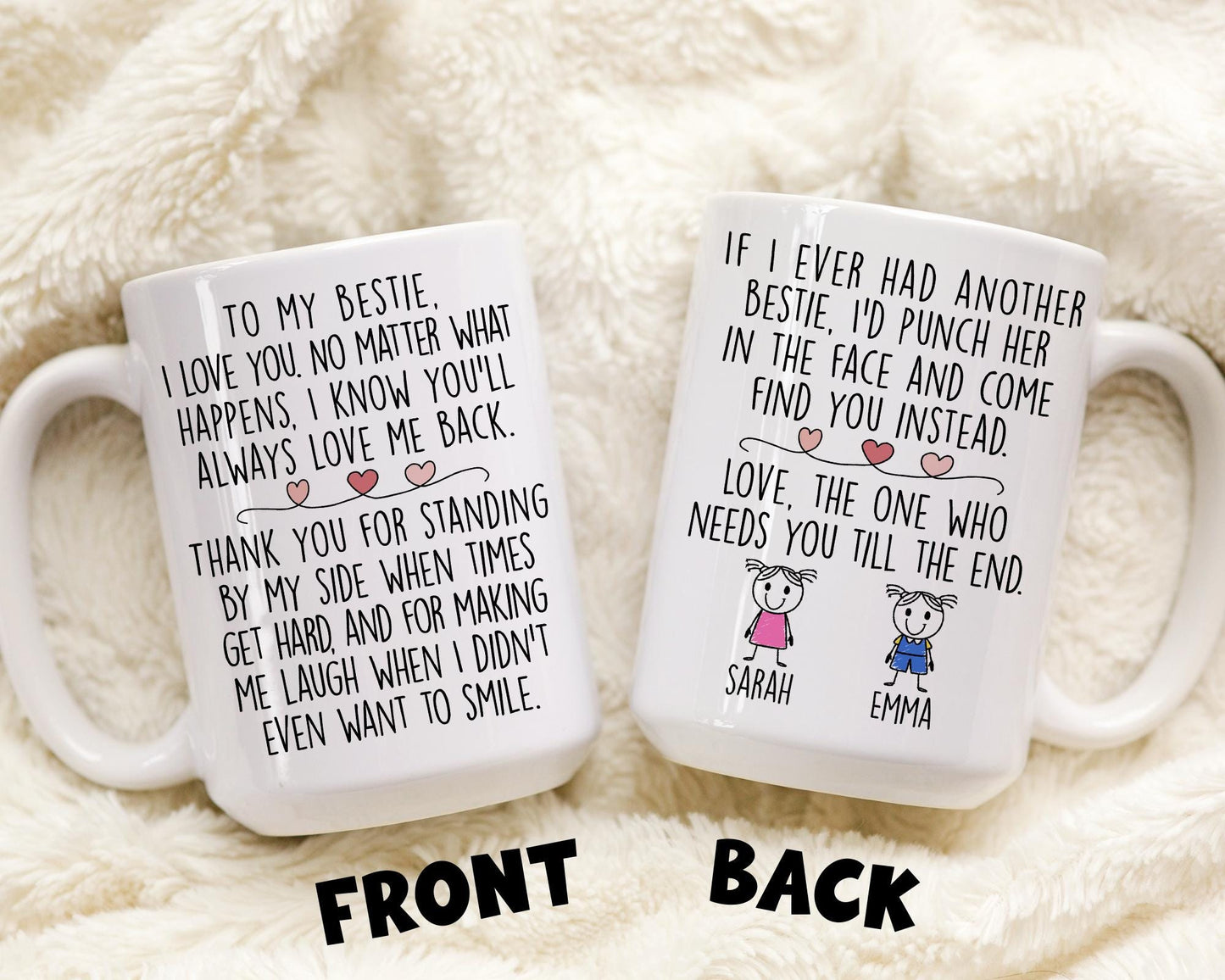 Personalized Best friend gift, Friendship Mug, Bff Gift, Personalized Friendship Mug, Funny Friend Gift, Best Friend Mug, Friend Birthday