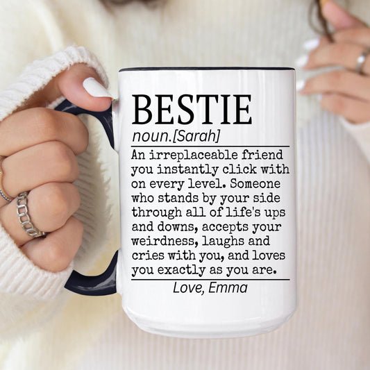 Personalized Best friend Definition Mug, Bestie Definition Gift, Funny Best Friend Present, BFF Birthday Present, Soul Sisters Mug