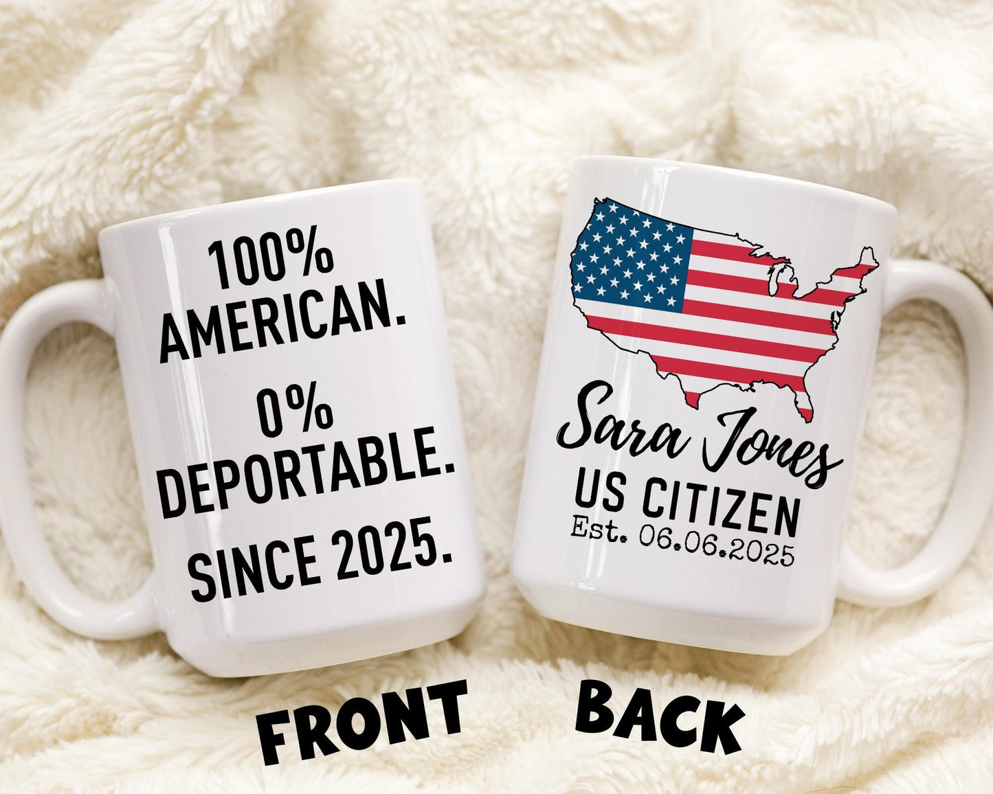 Custom American Citizenship Gift, New American Citizen Mug, US Citizen gift, Becoming An American, New American Present, US Citizen Gift