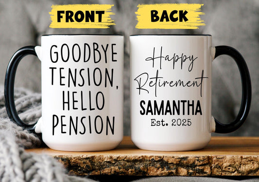 Personalized Retirement Mug, Custom Retired Gift, Leaving work retiring Present, Funny Retired Gift, Retirement gift 2025, Boss Manager Gift
