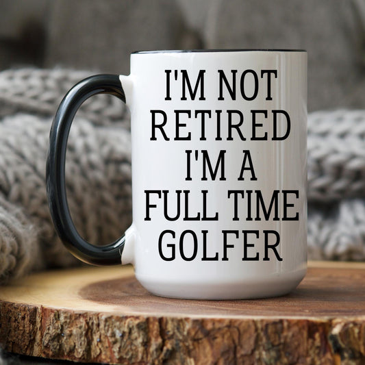 Golfer Retirement Mug, Retired Golf Gift, Funny Golf Player Lover Gift, Coworker Boss Manager Retired Present, Golf Coffee Cup Present