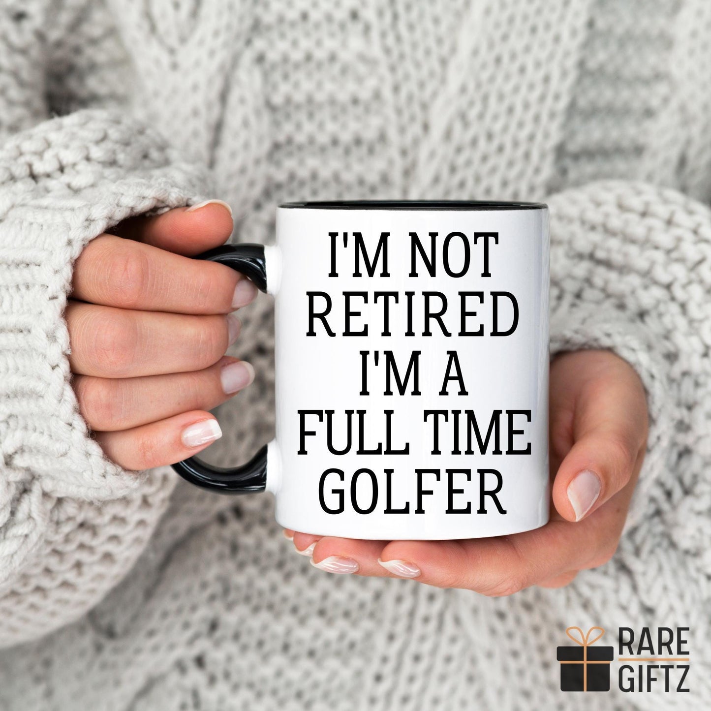 Golfer Retirement Mug, Retired Golf Gift, Funny Golf Player Lover Gift, Coworker Boss Manager Retired Present, Golf Coffee Cup Present