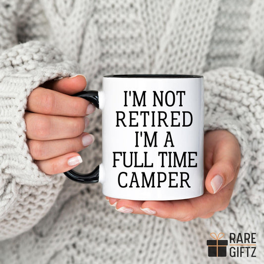 Retired Camper Mug, Funny Gift for Camp lover, Retirement Present for Camping, Boss Manager Coworker Retirement Party, Humor Camp Lover Gift