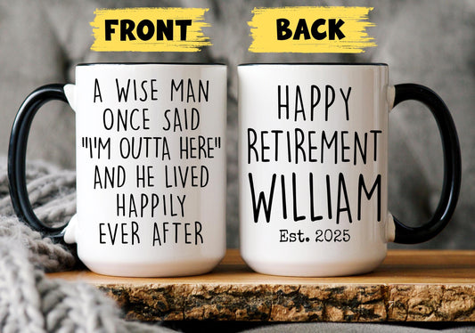 Custom Retired Mug, Retirement Gift for Boss Manager, Happy Retirement Present, Officially Retired Women, Newly Retired Present, Going Away