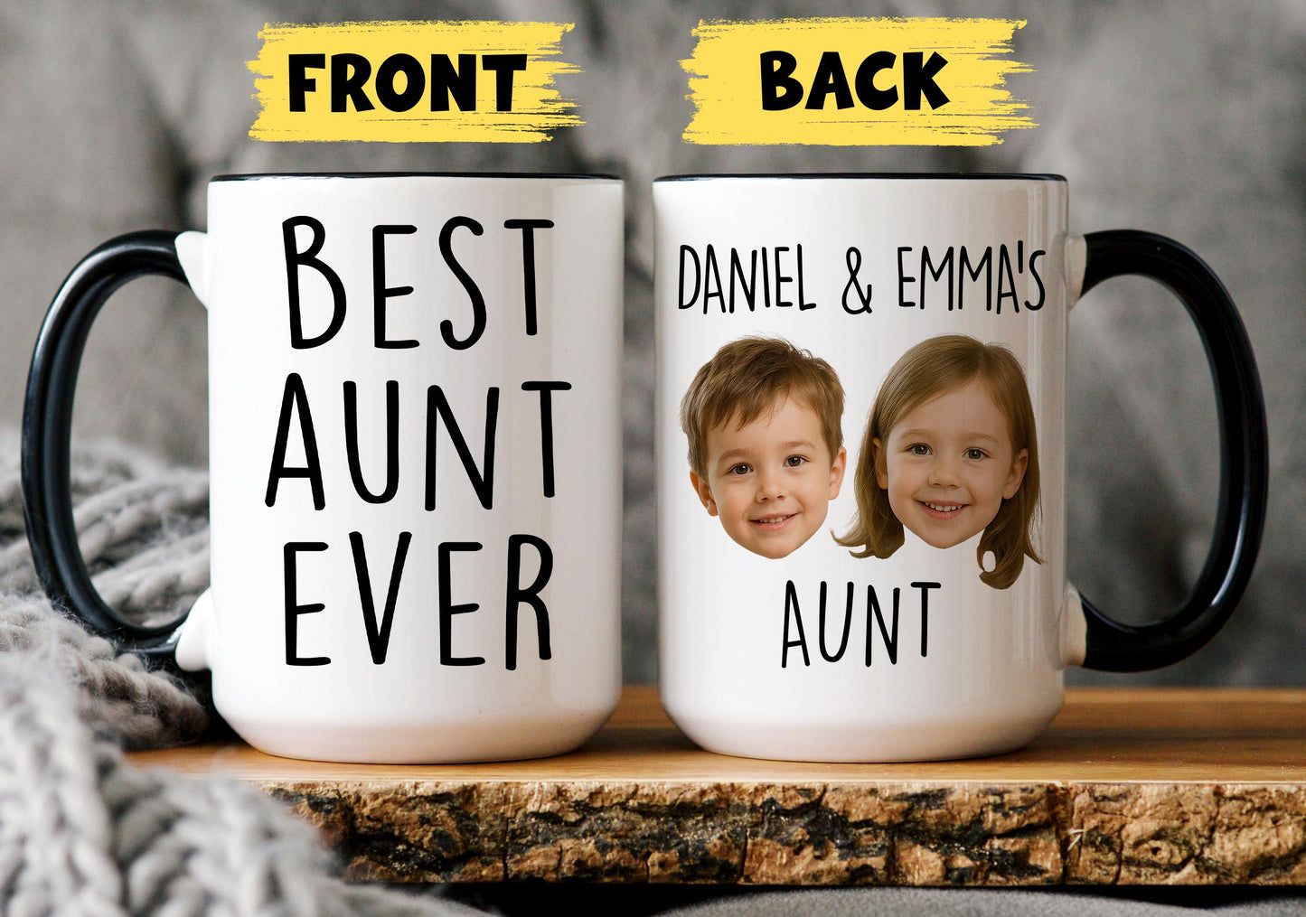Personalized Aunt mug, Auntie Gift With Picture, Photo Mug For Aunty, Auntie Mug, Custom Aunt Present, Mug From Niece Nephew, Sister Bestie