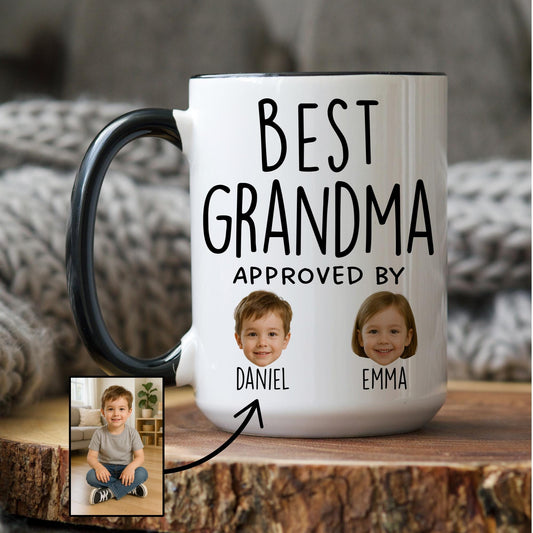 Custom Grandma Mug, Best Grandma Gift, Personalization Abuela Present, Christmas Gift for Grandma, New Mimi Gift, Grammy Grandkids Picture