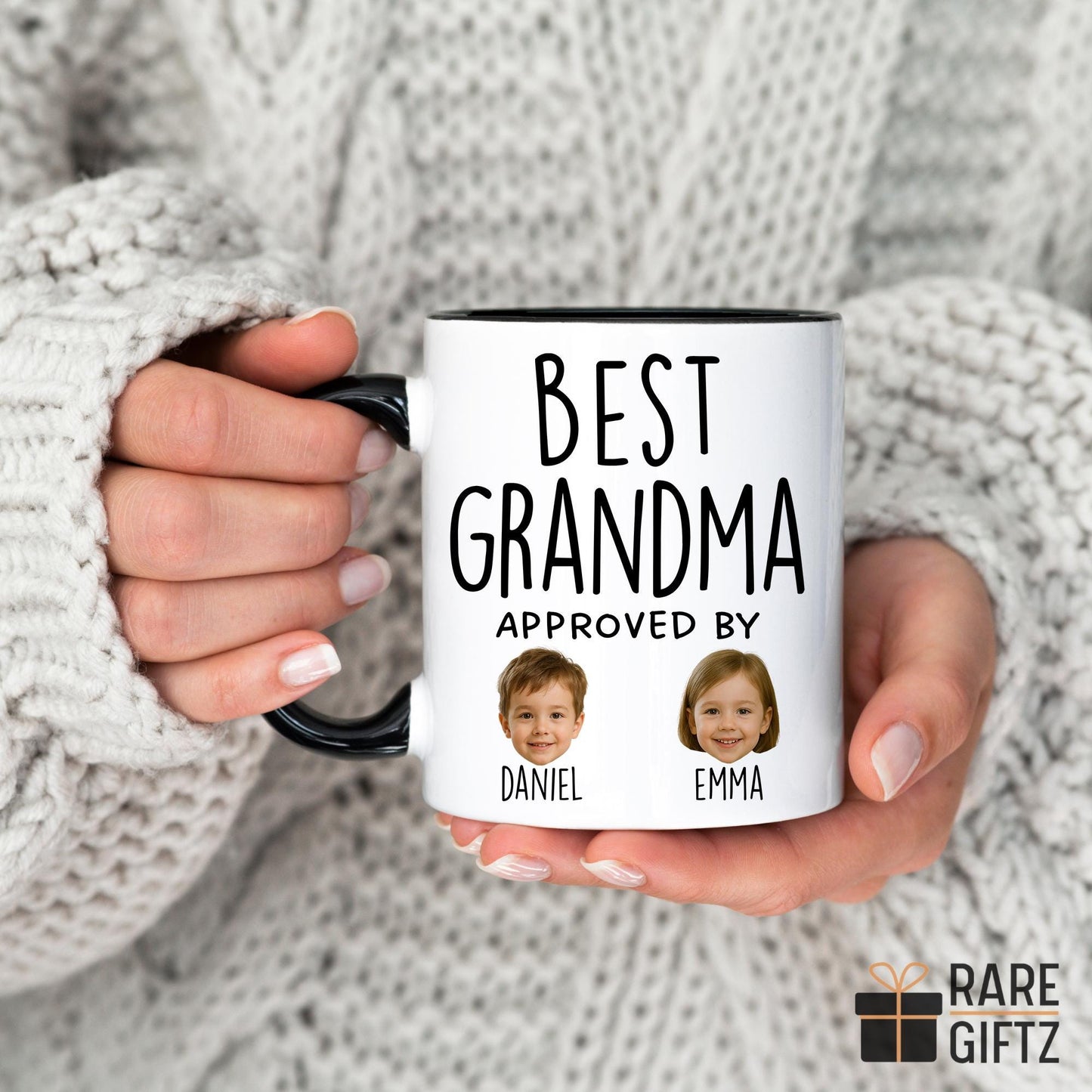 Custom Grandma Mug, Best Grandma Gift, Personalization Abuela Present, Christmas Gift for Grandma, New Mimi Gift, Grammy Grandkids Picture
