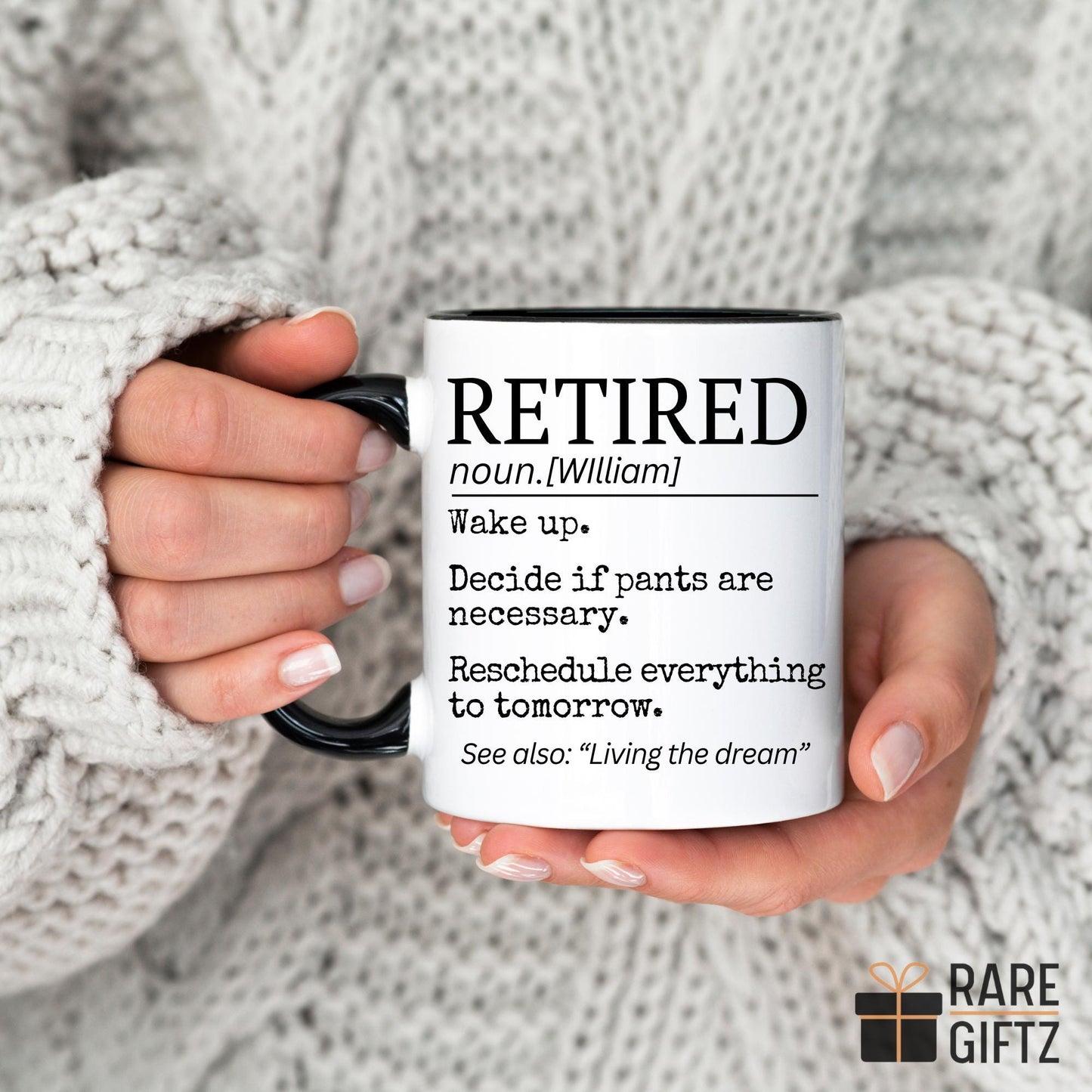 Personalized Retired mug, Funny Grandpa Retirement Gift, Retired Dad Present, Custom Retirement Party, Funny Teacher Coworker Retiring Gift