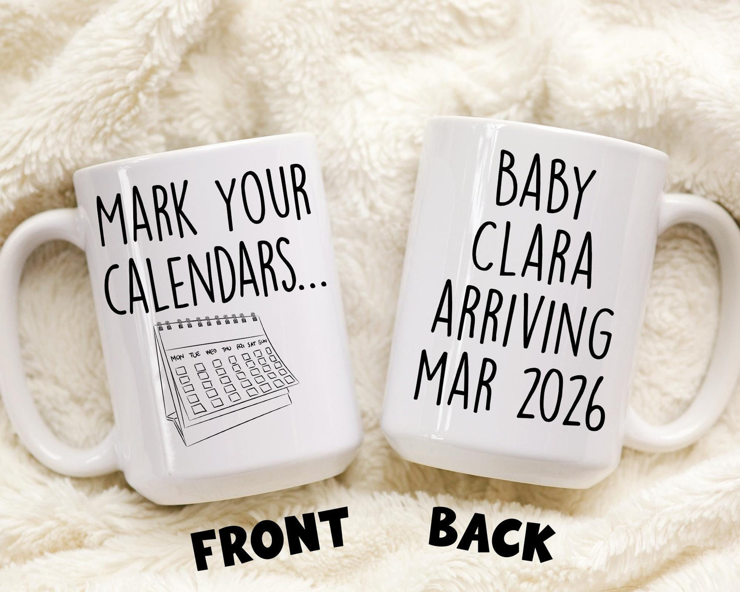 Personalized Baby Coming Soon Mug, Custom Baby Coming Soon Mug, Cute Gifts for Pregnancy Announcement, Expecting Parents Mom Gift Present
